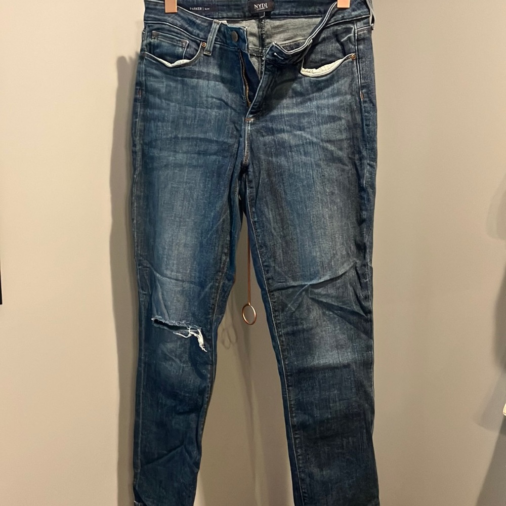 NYDJ Parker Slim Distressed Jeans